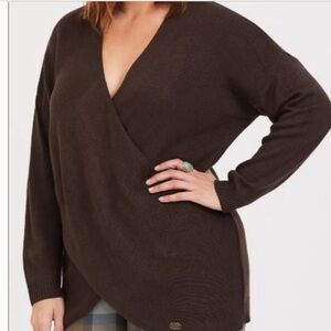 Torrid Brown Outlander Crisscross Sweater 5